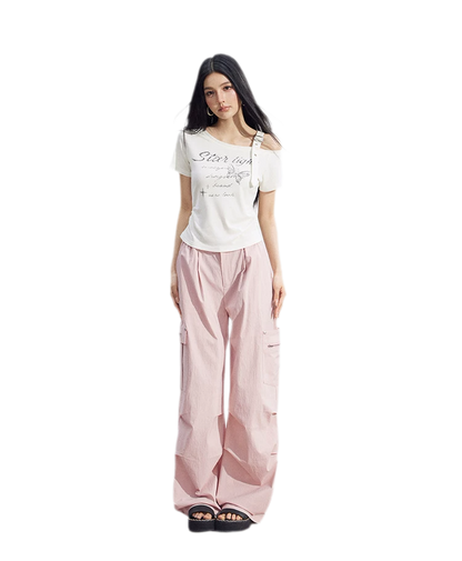 One-Shoulder Butterfly Tee