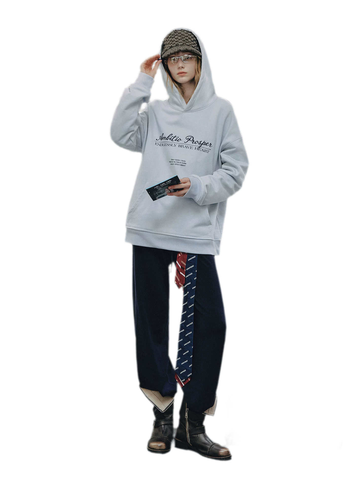 Embroidered Cotton Hooded Sweatshirt