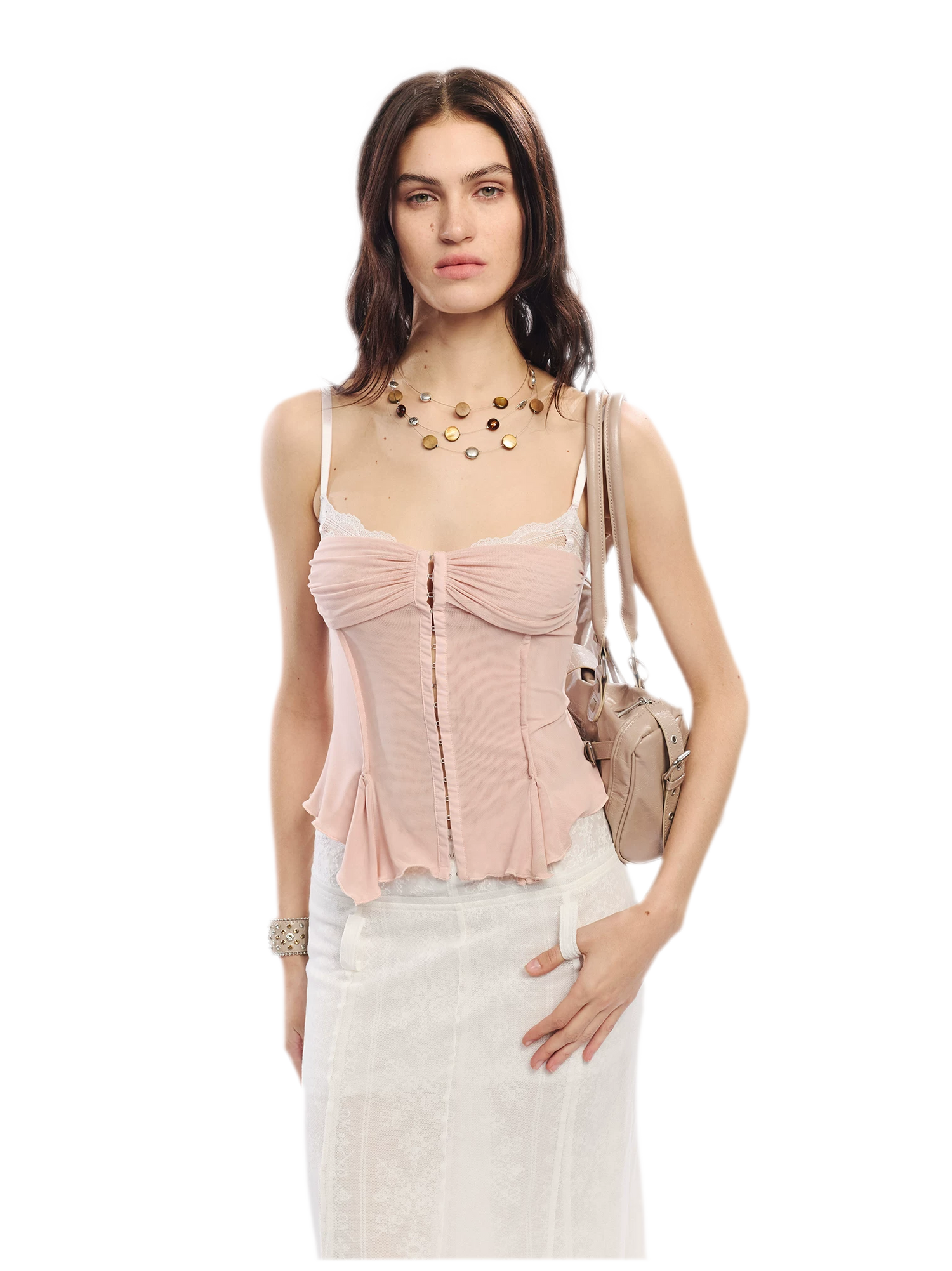Original Lace Splicing Mesh Camisole