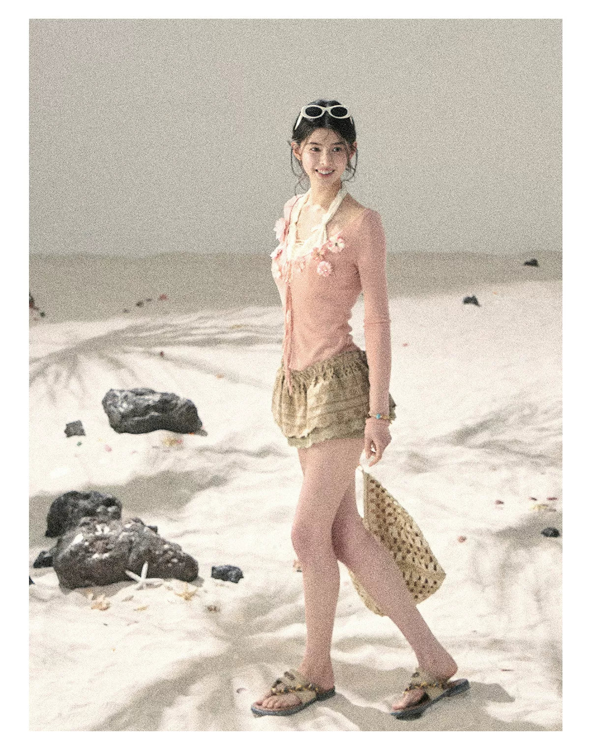"Private Petals" French-style Sun Protection Cardigan