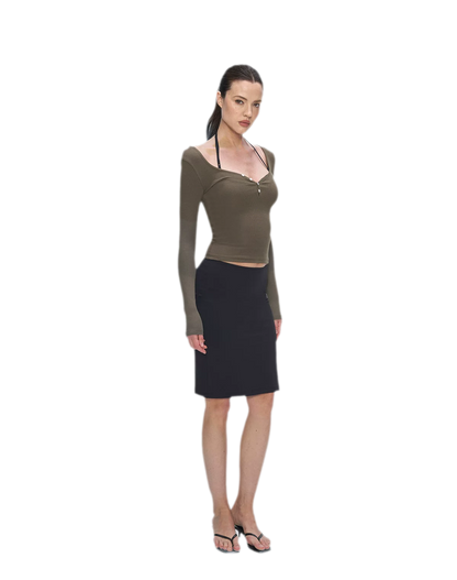 Nude Feel Layered Skirt