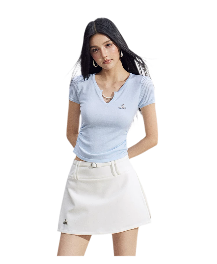 Tailored A-Line Mini Skort