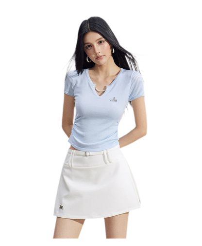 Tailored A-Line Mini Skort