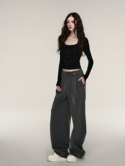 Soft Fitted Layered Top Set