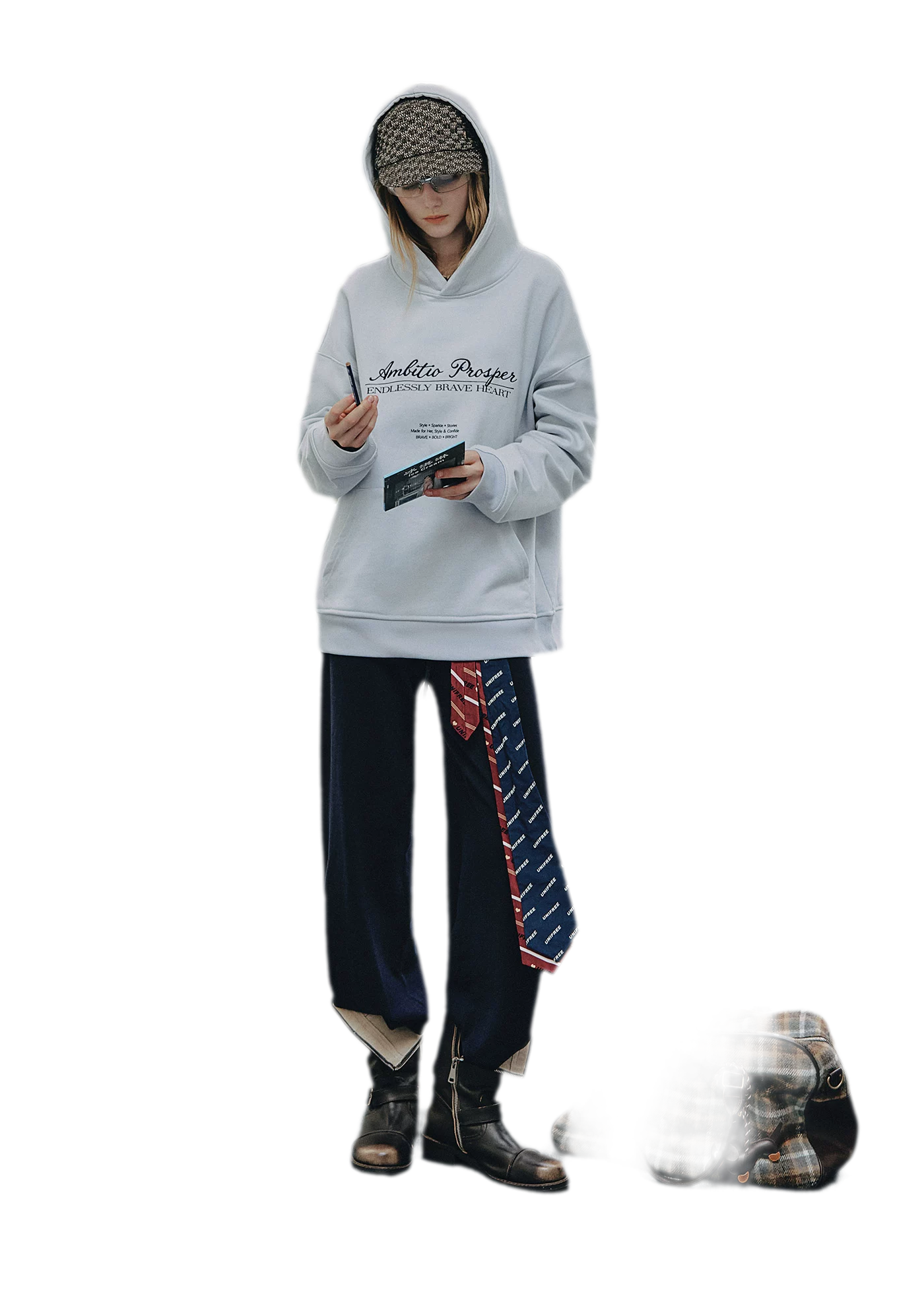 Embroidered Cotton Hooded Sweatshirt