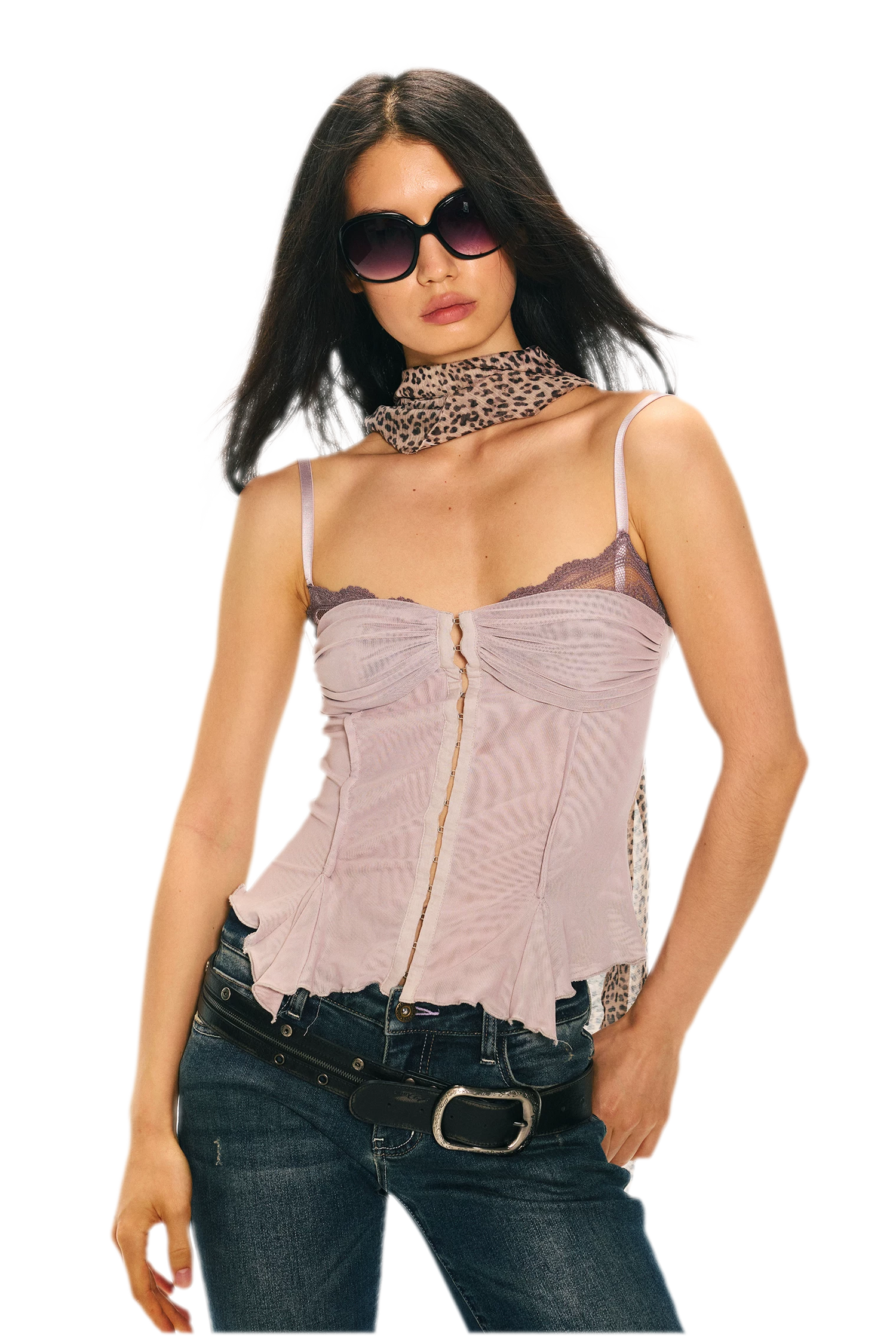 Original Lace Splicing Mesh Camisole