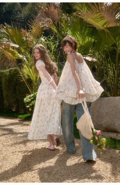 Cream Rose Holiday Rose Dress