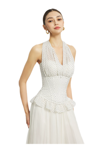 Nanyang Chiffon Halter Bustier