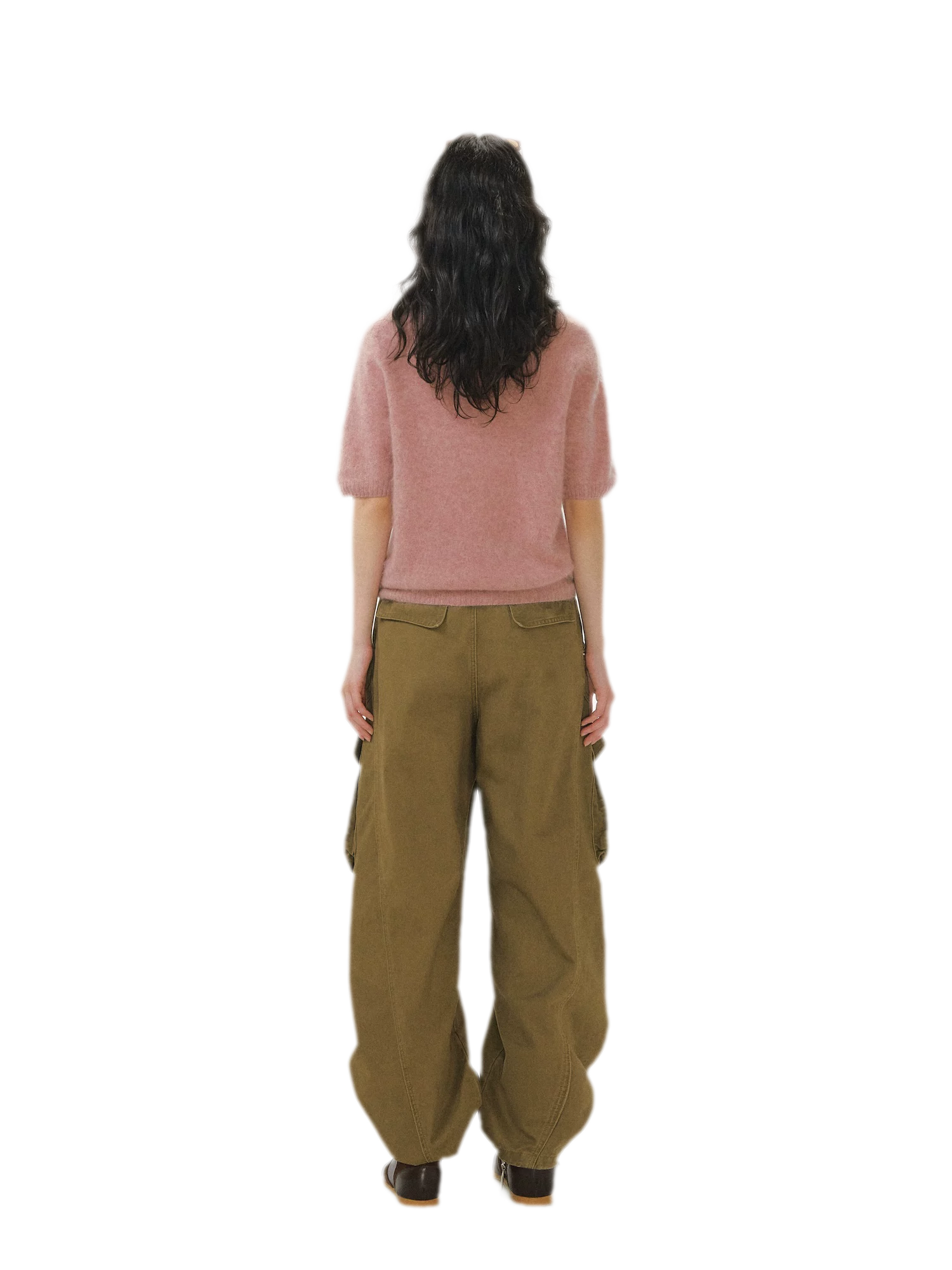Fuzzy Knit Short Sleeve Sweater