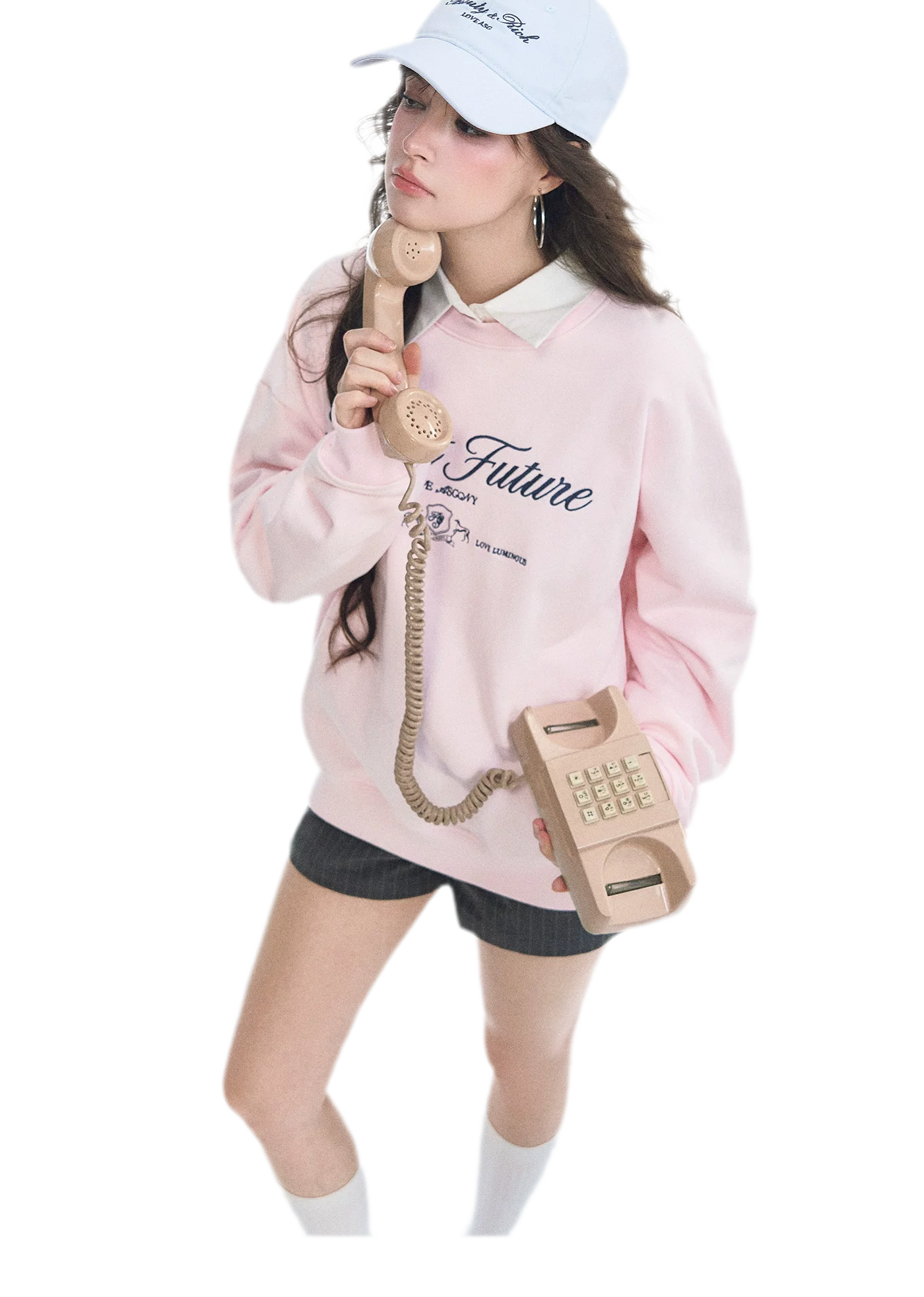 Embroidered Graphic Crewneck Sweatshirt