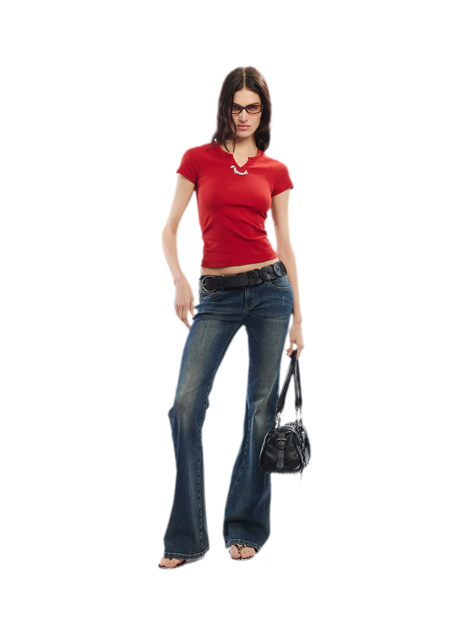 Summer V-neck Slim Fit T-shirt