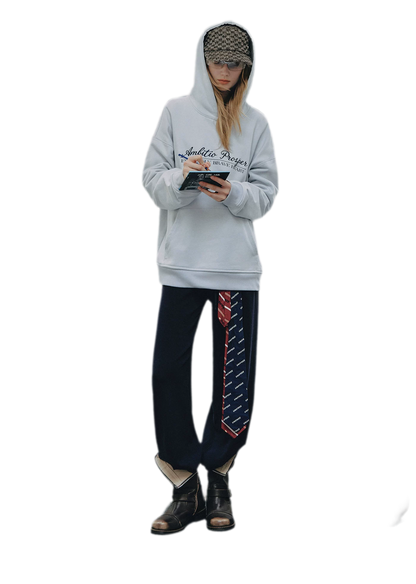 Embroidered Cotton Hooded Sweatshirt