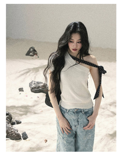 American Style Rhinestone Floral Denim Pants
