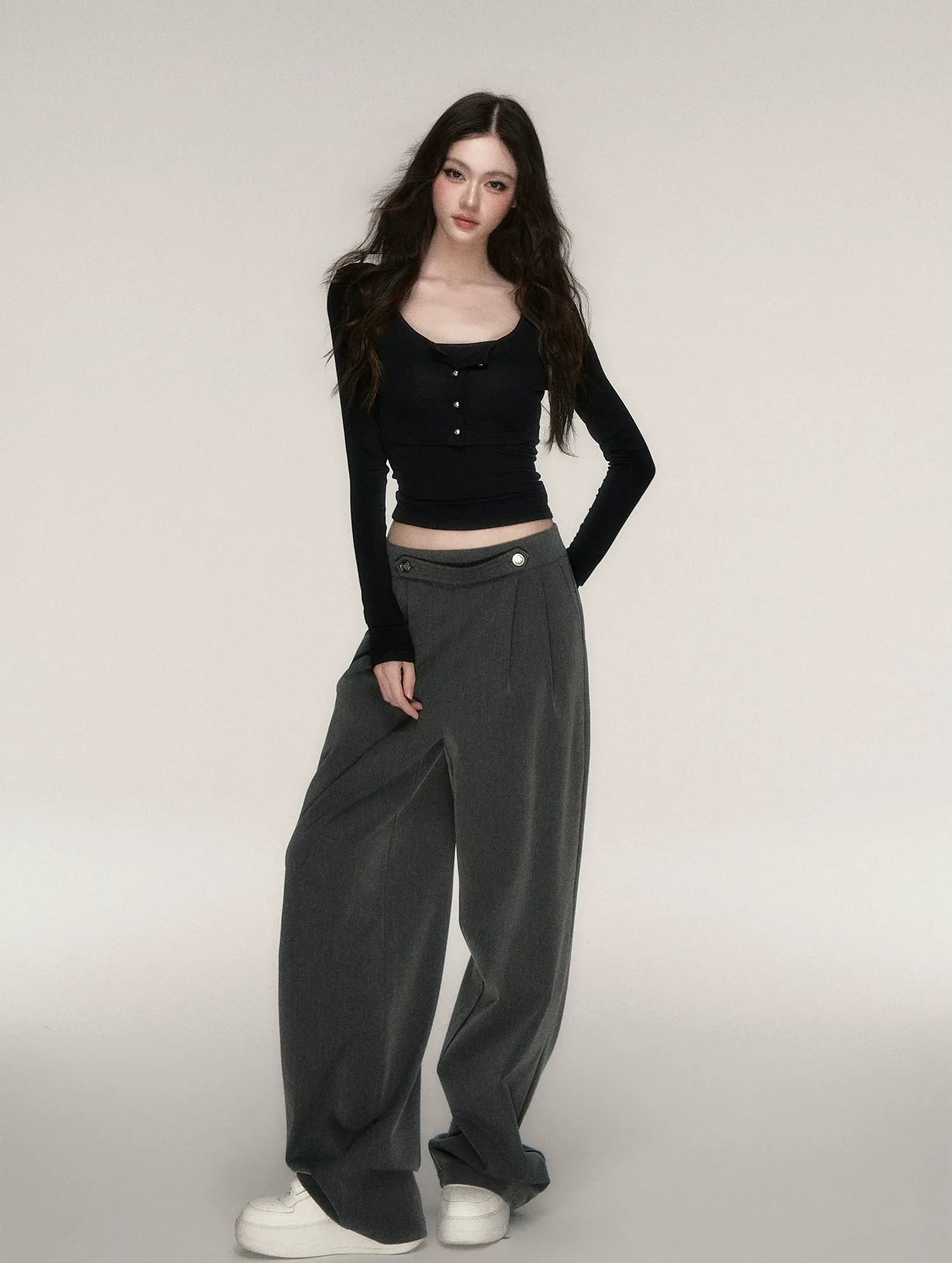 Soft Fitted Layered Top Set