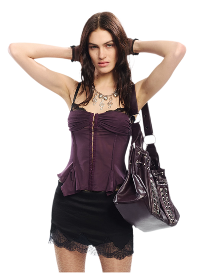 Original Lace Splicing Mesh Camisole