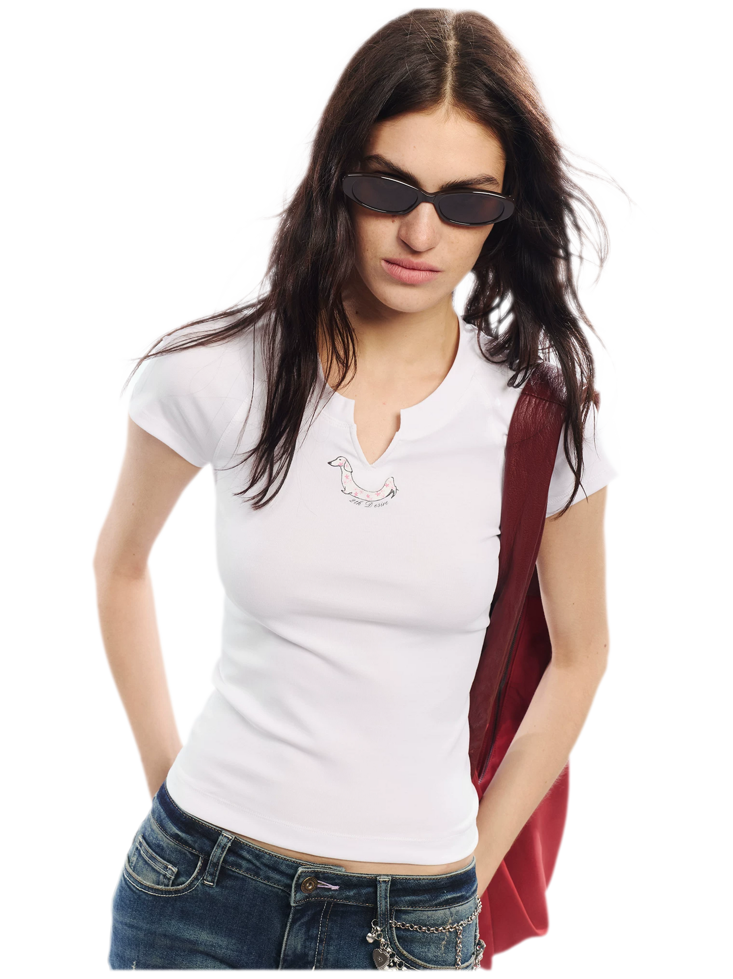 Summer V-neck Slim Fit T-shirt