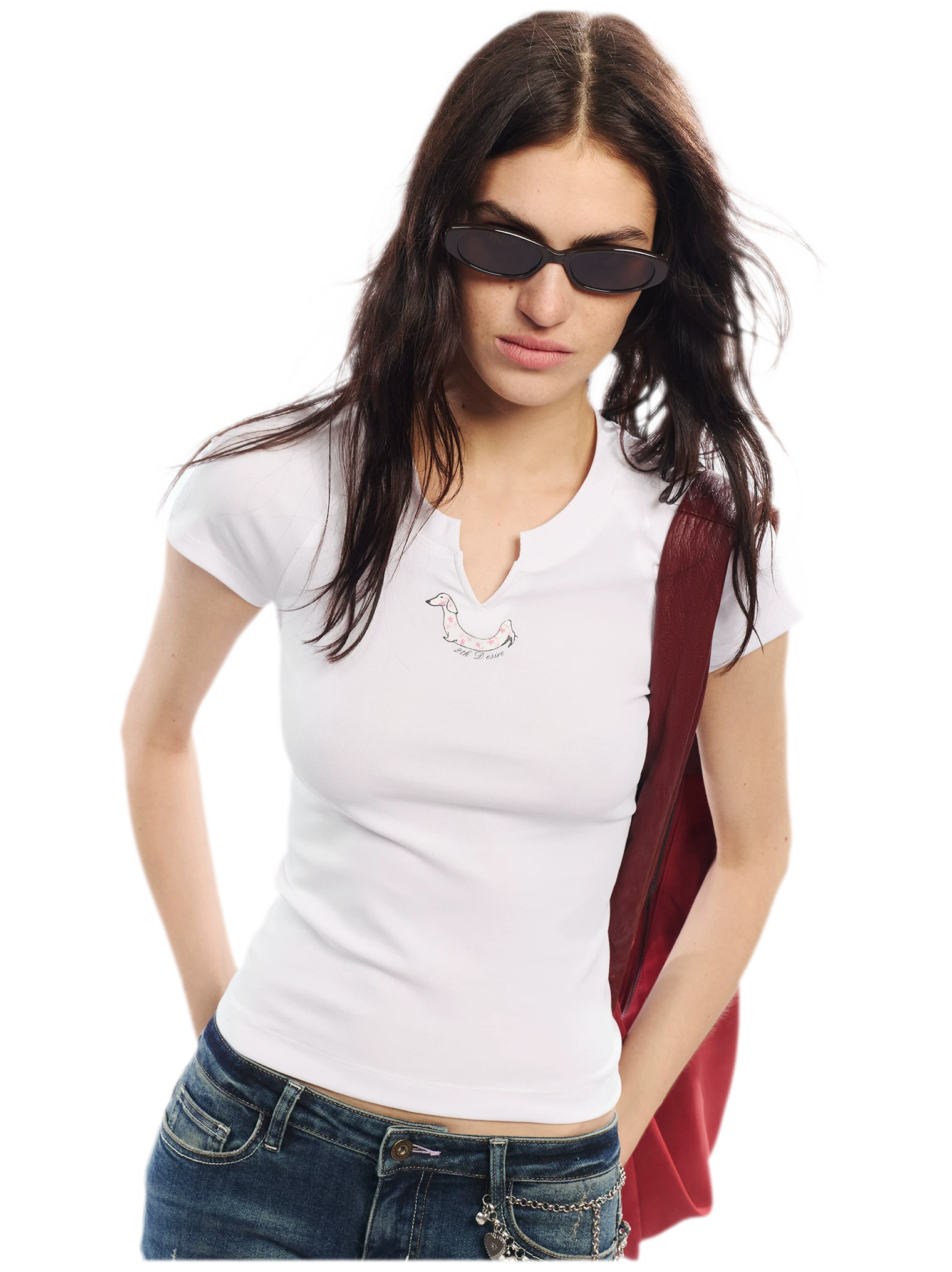 Summer V-neck Slim Fit T-shirt