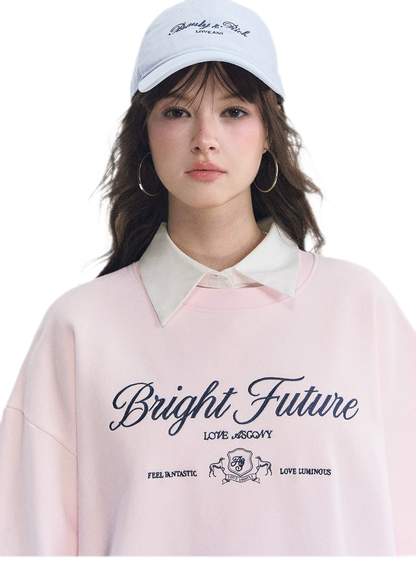 Embroidered Graphic Crewneck Sweatshirt