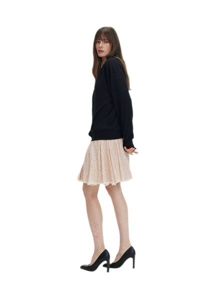 Floral Lace Midi Skirt