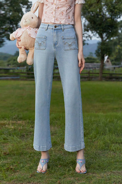 High-Waist Flared Jeans