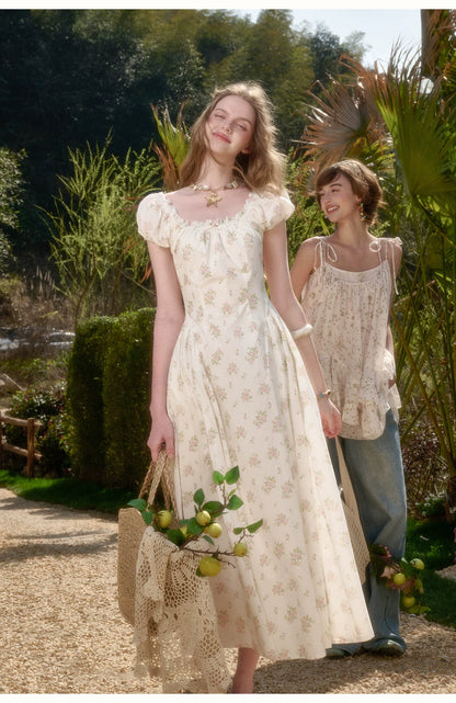 Cream Rose Holiday Rose Dress