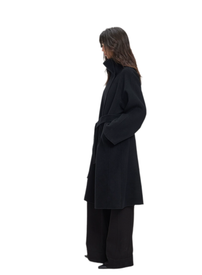 Double-Faced Wool Belted Coat