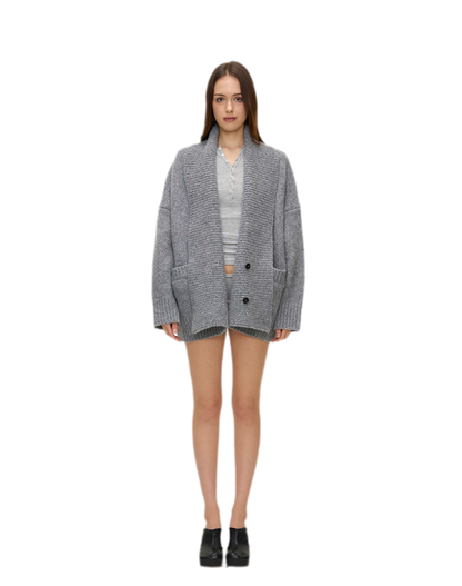 Dense Knit Shawl Cardigan