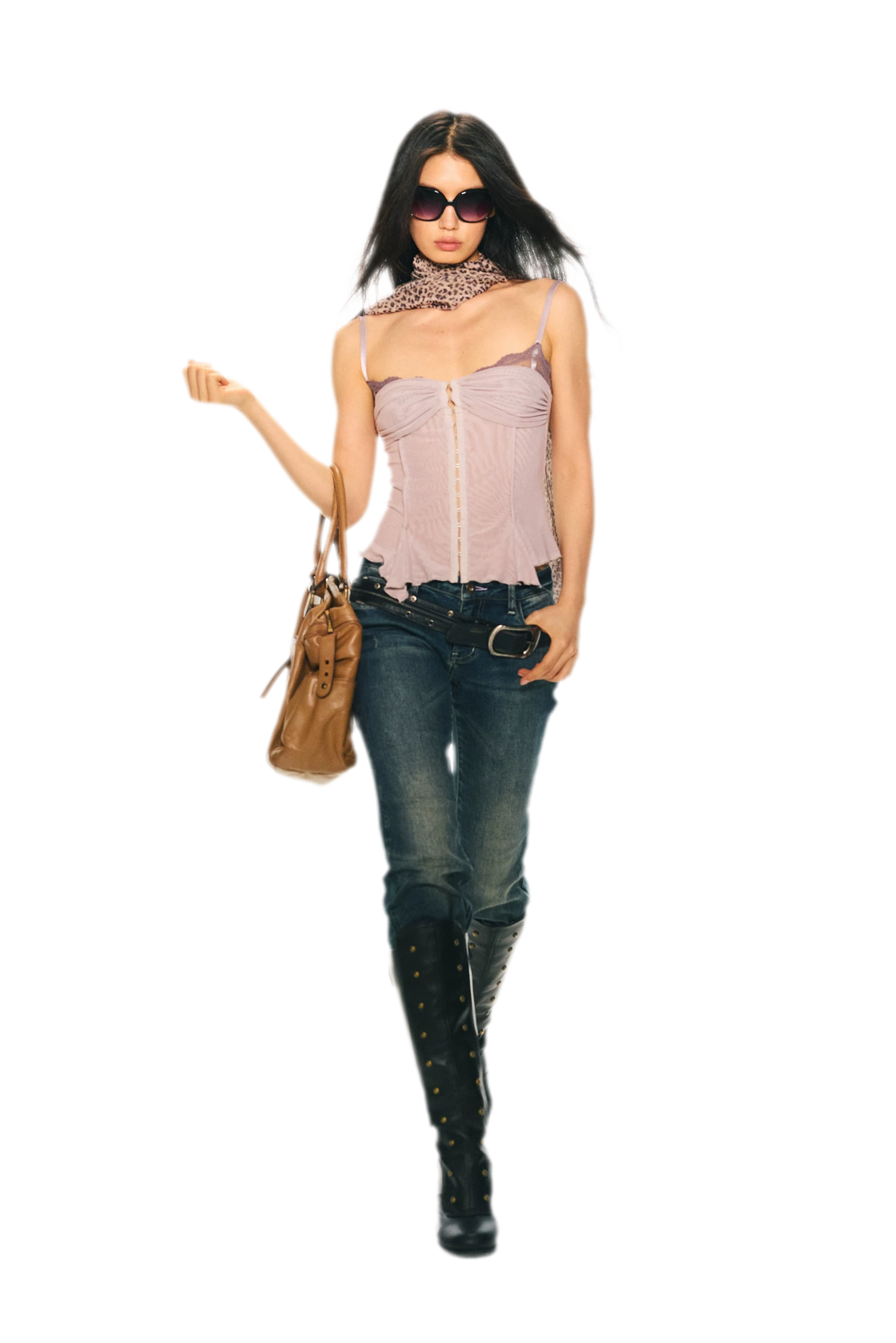 Original Lace Splicing Mesh Camisole