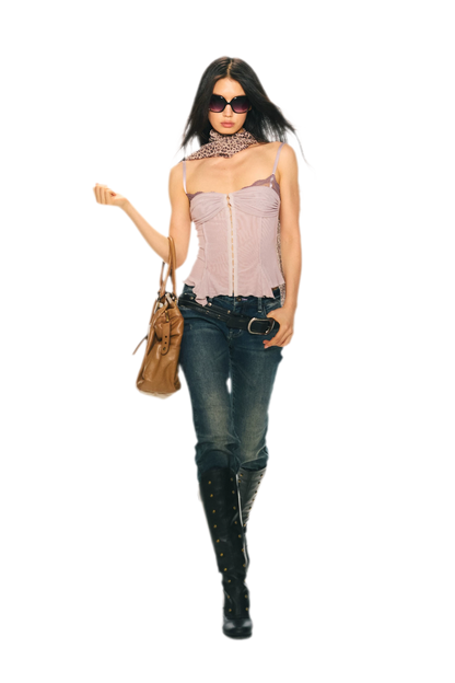 Original Lace Splicing Mesh Camisole