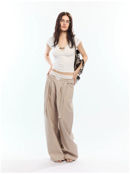 Floral Print Loose Wide Leg Pants