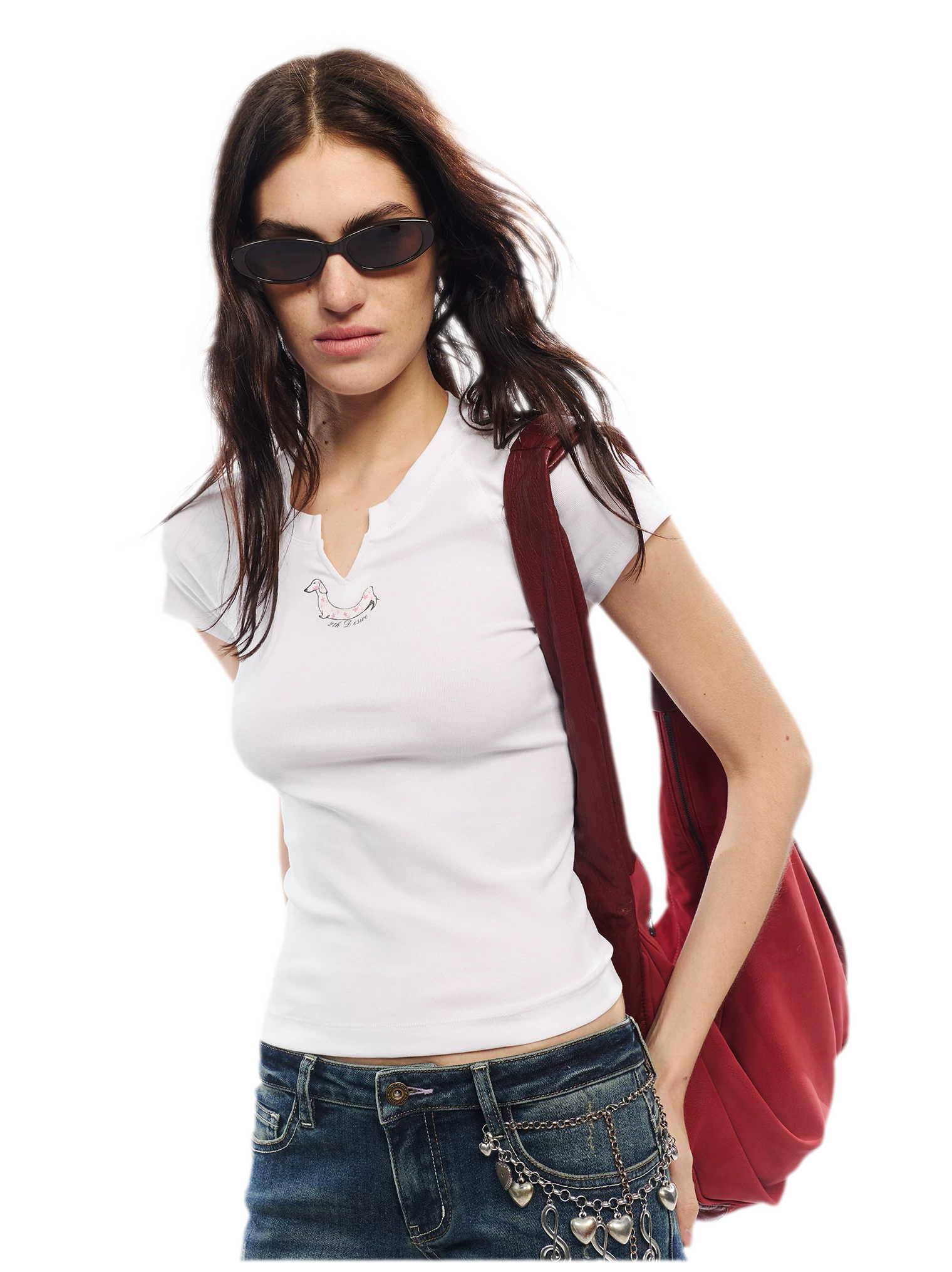 Summer V-neck Slim Fit T-shirt