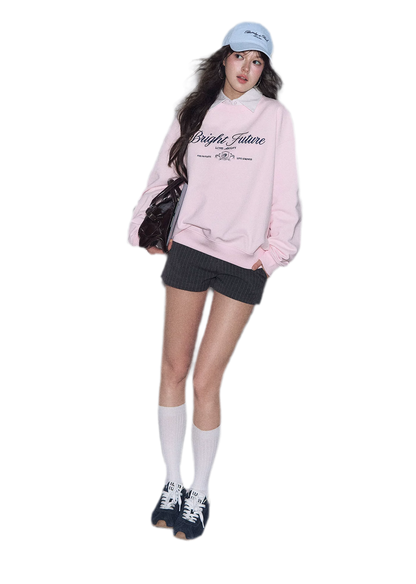 Embroidered Graphic Crewneck Sweatshirt