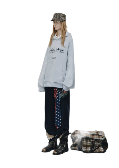 Embroidered Cotton Hooded Sweatshirt