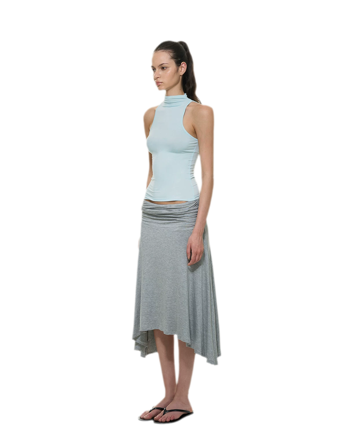Knitted Semi-High Neck Vest