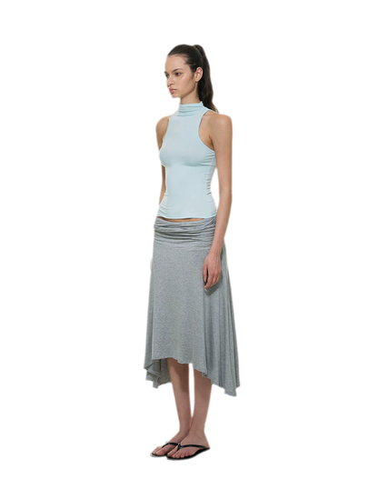 Knitted Semi-High Neck Vest