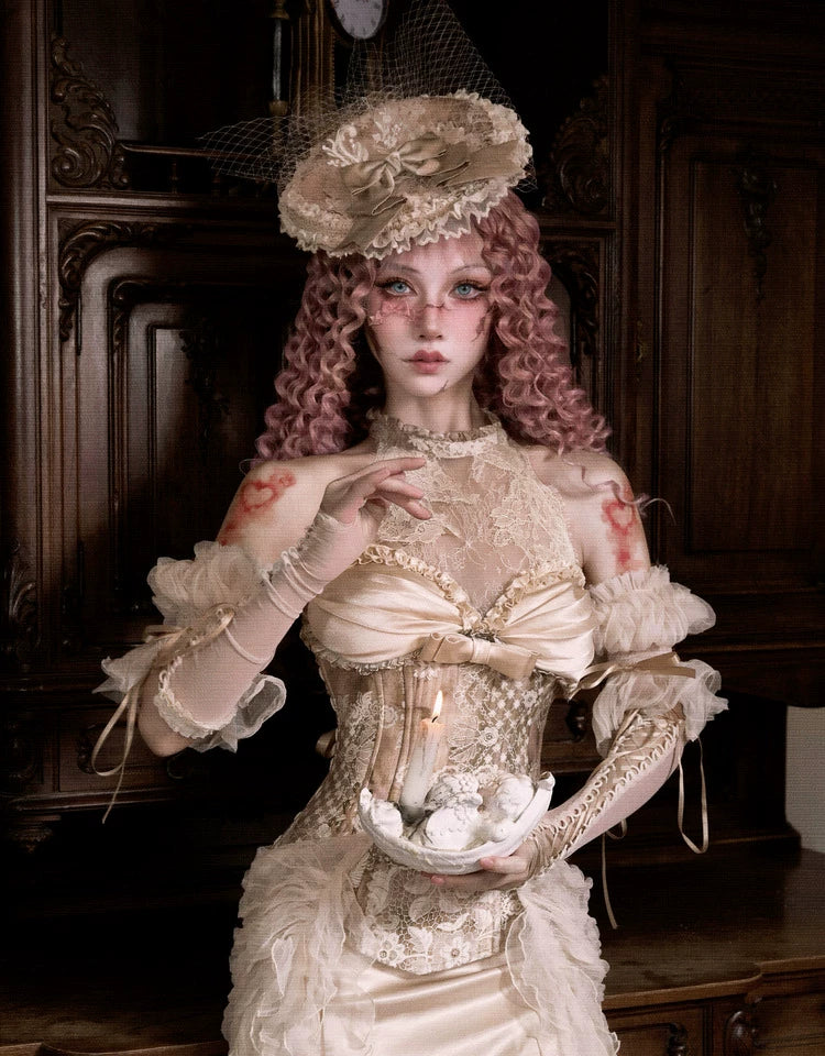Rococo Fishbone Lace Bustier