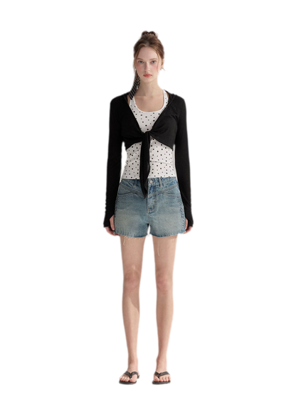 Tie Front Shrug Tank