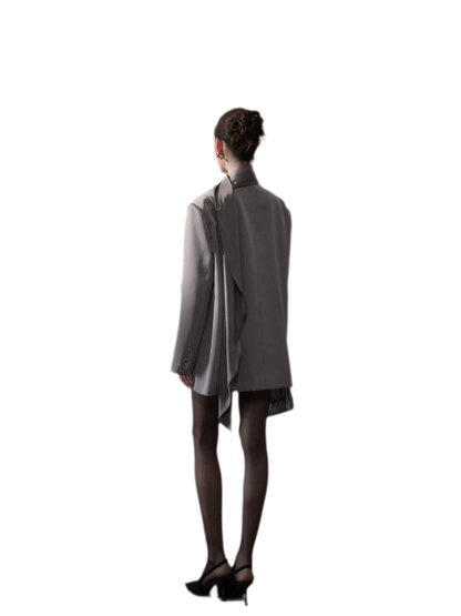 Satin Sash Relaxed Blazer