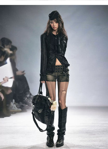 Gothic Ruffled Chiffon Shirt