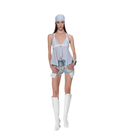 Washed Distressed Denim Shorts