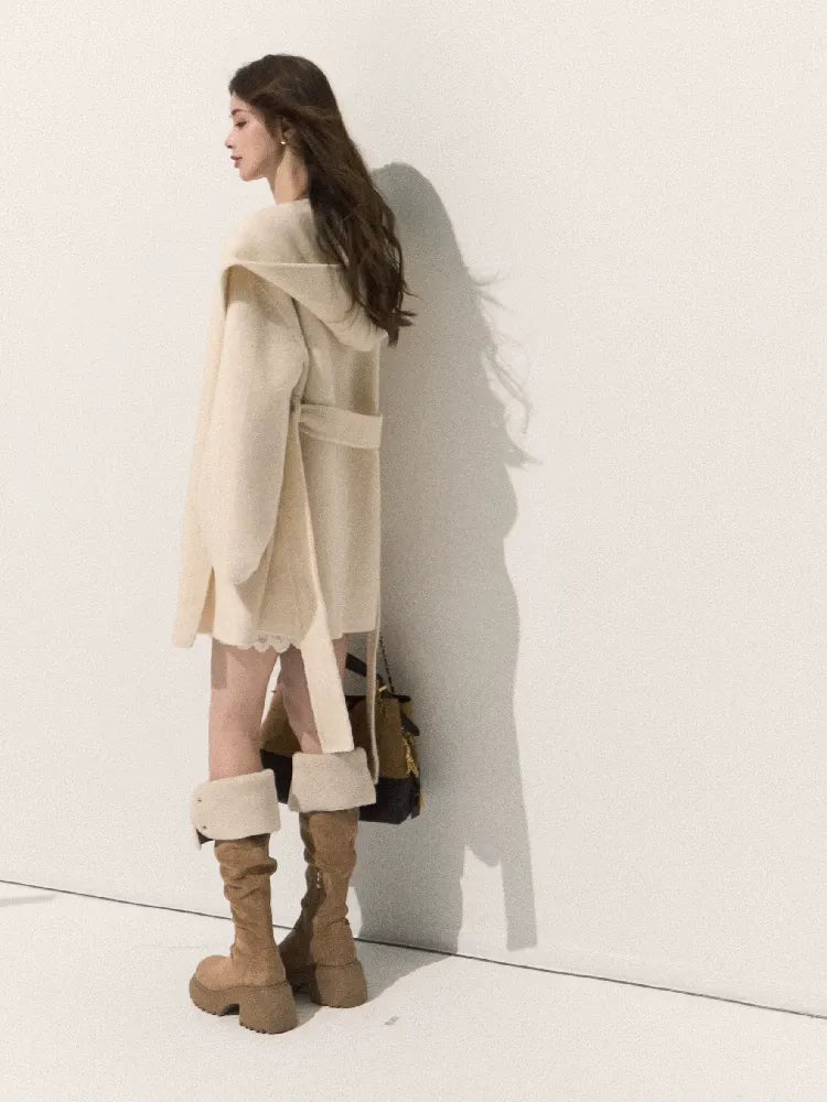 Double-Faced Wool Belted Coat