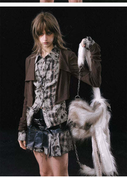Faux Layered Patchwork Shirt