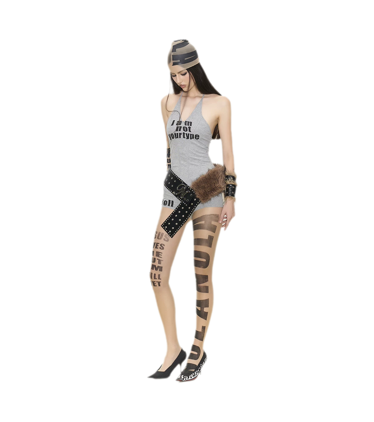 Sheer Letter Tights