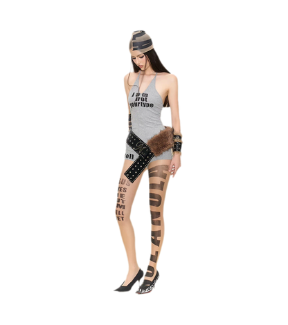 Sheer Letter Tights
