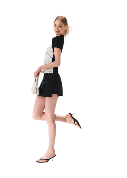 Colorblock Faux Two-Piece Tee