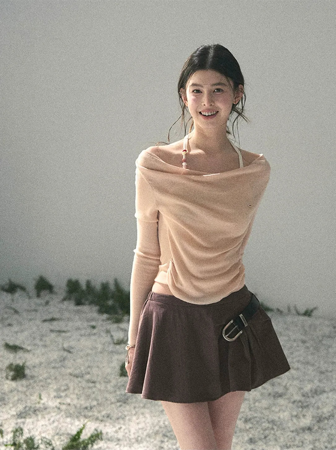 Fake Two-Piece Halter Top