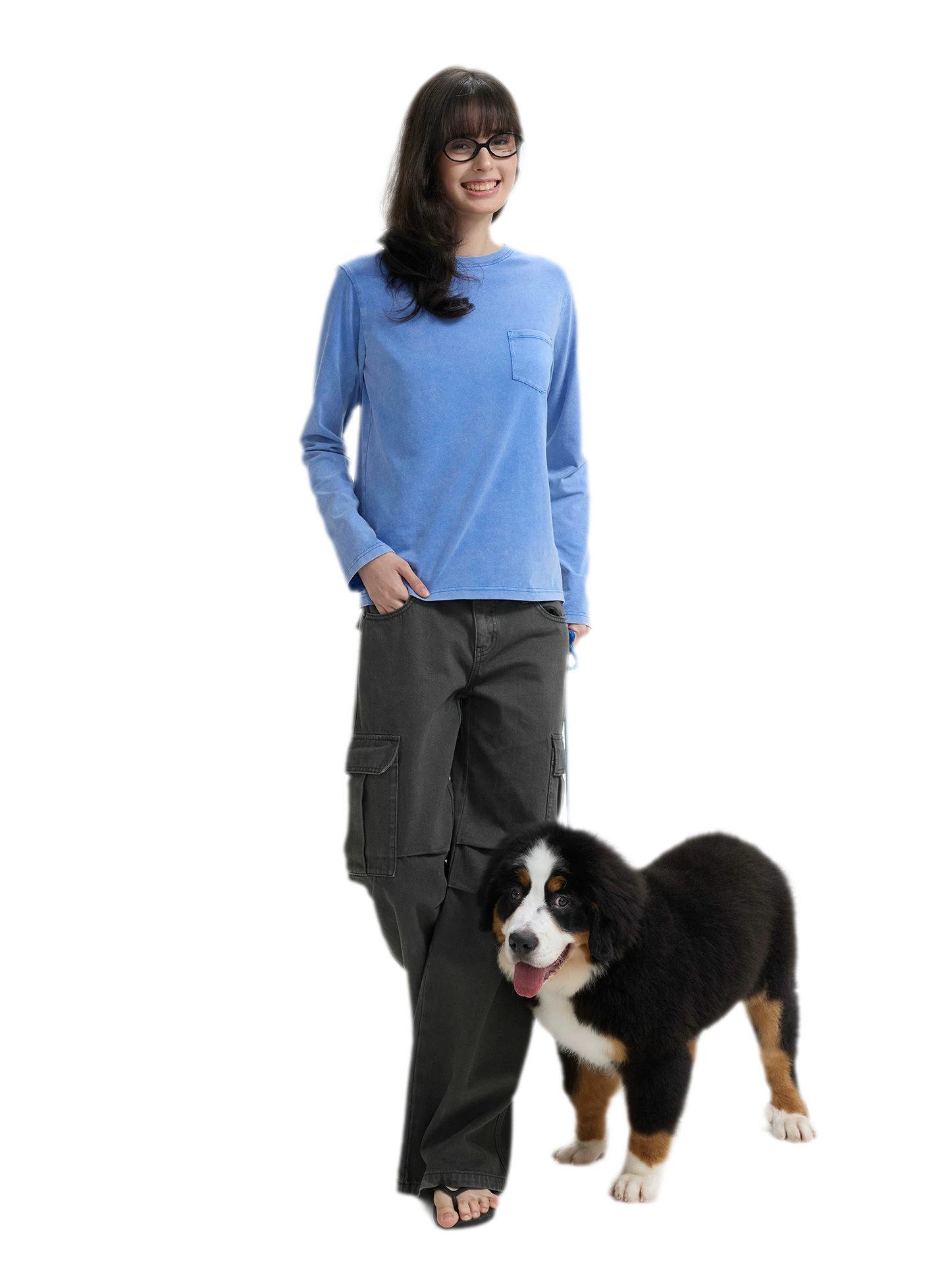 Pocket Detail Long-Sleeve T-Shirt