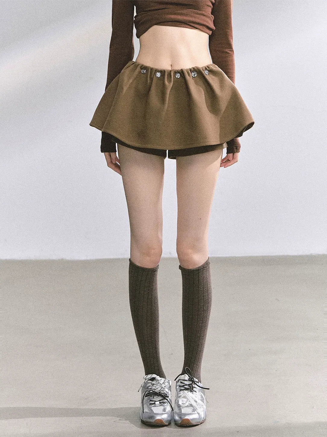Wool Balloon A-Line Skirt