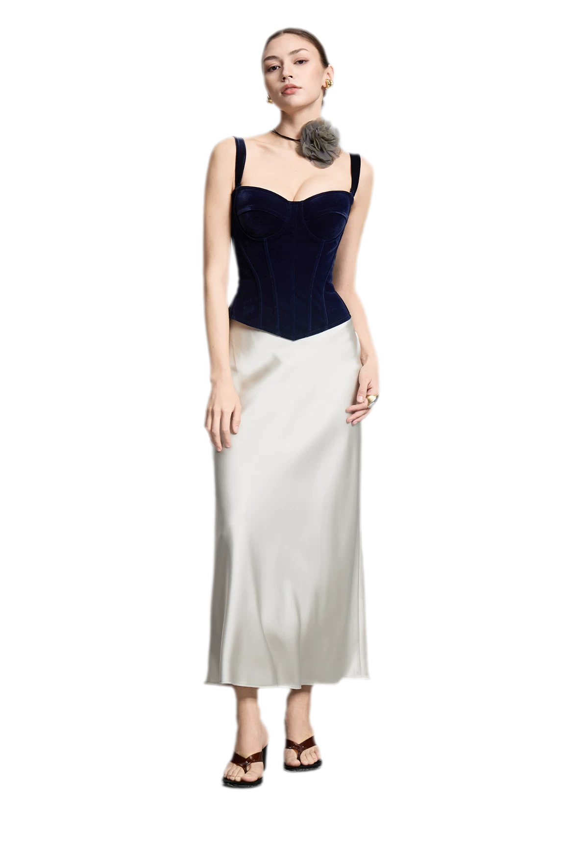 Velvet Boned Corset Top
