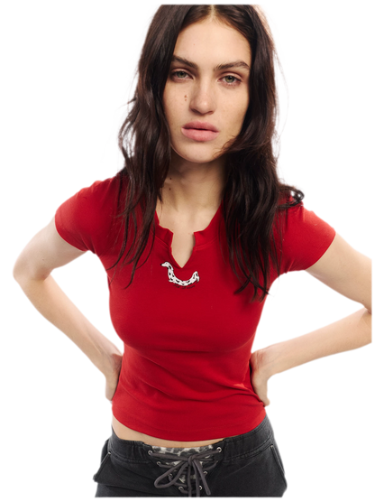 Summer V-neck Slim Fit T-shirt